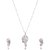 Sheelas non plated, white coloured, alloy material, Brass American diamond pendant Set for women code no603