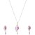Sheelas non plated, white coloured, alloy material, Brass American diamond pendant Set for women code no607