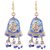 Sheelas Blue color brass earring for women code no489