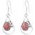 Sheelas Brown color white metal earring for women  code no496
