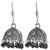 Sheelas Black color white metal earring for women code no502