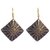 Sheelas black color brass earring for women code no509