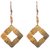 sheelasGold color brass earring for women code no518