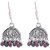 Sheelas Black color white metal jhumka for women code no520