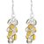 Sheelas Yellow color white metal earring for women code no530