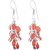 Sheelas Red color brass jhumka for women code no536