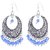 Sheelas Blue color brass earring for women code no489