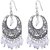 Sheelas Black color white metal earring for women code no502