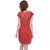 Oviya Rayon Staple Straight Solid C-Red Dress