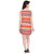 Oviya Poly Crepe Straight Stripe Print Mn-Orange Stripe Print Dress
