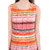 Oviya Poly Crepe Straight Stripe Print Mn-Orange Stripe Print Dress