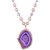 Sheelas non plated, purple coloured, alloy material, Agate slice necklace for women code no575