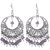 Sheelas purple color white metal chandbali for women code no422