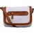 Kleio Women, Girls White, Brown PU Sling BagBnB314LY