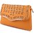 Kleio Women, Girls Orange Leatherette Sling BagBnB784SR
