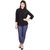 Oviya Regular Moss Straight Solid B-Black Shirt
