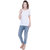 Oviya Waffle Jersey Straight Solid G-Pink Top