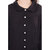 Oviya Poly Crepe Straight Solid Black Shirt