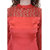 Oviya Design Net  Poly Satin Straight Solid B - Red Top