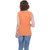 Oviya Shimmar Poly Straight Printed M-Orange Top