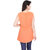 Oviya Rayon Staple A-Line Embroidery M-Orange Tunic