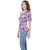 Oviya 150Gsm Cotton Lycra Straight Floral Print Gp-Pink Floral Print Top
