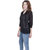 Oviya Poly Georgette Straight Solid B-Black Top