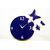 Panache Aluminium Wall Clock -Pan020 Butterfly(Blue)