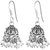 SheelaS Silver Coloured, 925 Hallmark/Sterling Silver Jhumka For Women Code No454