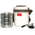 MILTON Electric 3Tiffin Carrier - 3 Containers Electron Hot Lunch Box electric lunch box-GREY