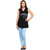 OVIYA Black Cotton Satin Tunic