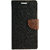 Mobi Fashion Flip Cover For Micromax Bolt D320 - Black Brown