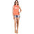 Spunk Orange Cotton Round Neck Sleeveless Printed Hoodie For Women