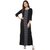 Janasya Black Plain Crepe Straight Kurti