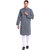 EVEN Grey Cotton Self Design Short Kurta with Mandarin Collar for Men