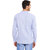 EVEN Blue Cotton Plain Short Kurta with Mandarin Collar for Men
