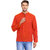 EVEN Orange Cotton Plain Short Kurta with Mandarin Collar for Men