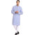 EVEN Blue Cotton Striped Short Kurta with Mandarin Collar for Men