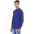 EVEN Blue Cotton Plain Short Kurta with Mandarin Collar for Men