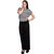 Rosytint Women's Black n White Graphic Print Kaftaan Top