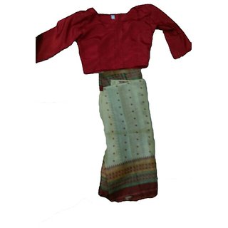Bihu Assam Saree Assami Fancy Dress Traditional Costume For Kids