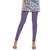 Go Colors Purple Cotton Lycra Solid Churidar
