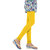 Go Colors Yellow Cotton Lycra Solid Churidar