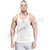 Decisive Fitness Gym Stringer Vest, Tank Top, Racer back, Gym Vest, Mens Vest - White