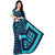 Mafatlal Blue Silk Printed Saree With Blouse
