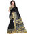 Mafatlal Black Polycotton Printed Saree With Blouse