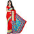 Mafatlal Red Silk Printed Saree With Blouse