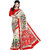 Mafatlal White Polycotton Printed Saree With Blouse