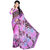 Mafatlal Purple Chiffon Printed Saree With Blouse