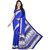 Mafatlal Blue Silk Printed Saree With Blouse